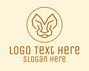 Wild Animals - Minimalist Tiger Lion Face logo design