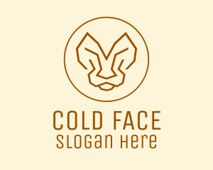 Minimalist Tiger Lion Face  logo design