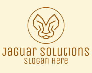 Jaguar - Minimalist Tiger Lion Face logo design