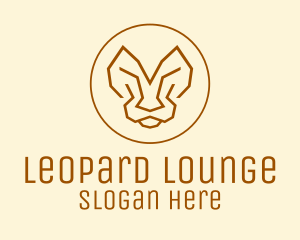 Leopard - Minimalist Tiger Lion Face logo design