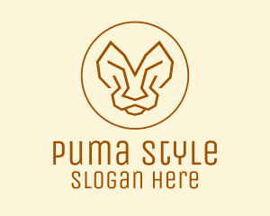 Puma - Minimalist Tiger Lion Face logo design