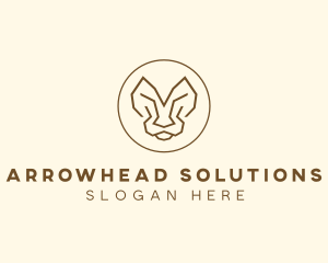 Minimalist Tiger Lion Face  logo design