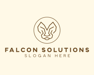 Minimalist Tiger Lion Face  logo design