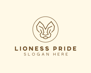 Lioness - Minimalist Tiger Lion Face logo design