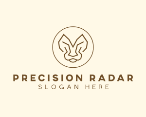 Minimalist Tiger Lion Face  logo design