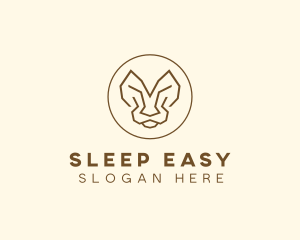 Minimalist Tiger Lion Face  logo design