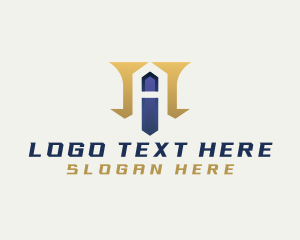 Negative Space - Creative Tech Arrow Letter A logo design