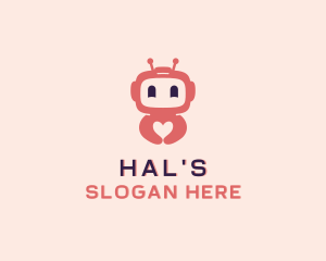 Happy Heart Robot Logo