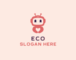 Heart - Happy Heart Robot logo design