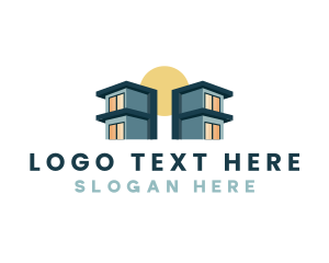 Duplex - Residential Contemporary Home logo design