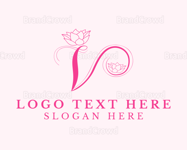 Lotus Branding Letter V Logo