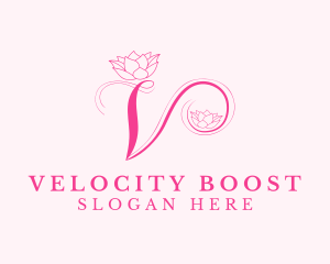 Lotus Branding Letter V logo design