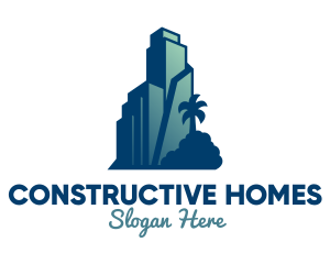 Building - Tropical City Building logo design