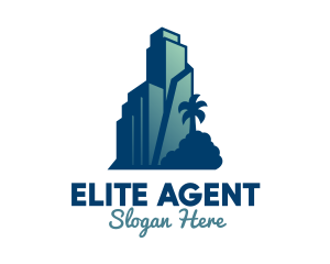 Agent - Tropical City Building logo design