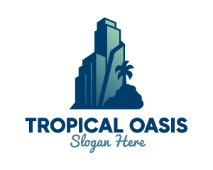 Tropical - Tropical City Building logo design
