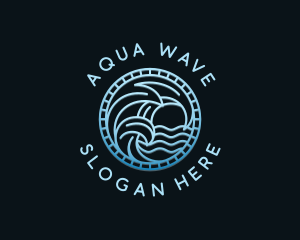 Sea Surfing Wave logo design