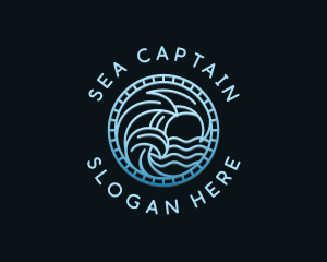 Sea Surfing Wave logo design