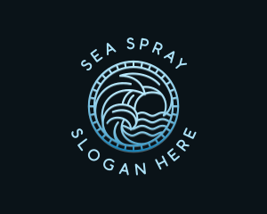 Sea Surfing Wave logo design