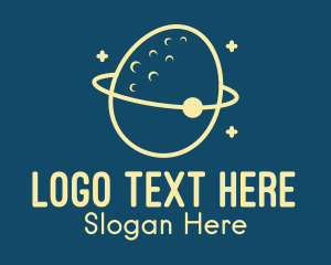 Lunar - Yellow Egg Planet logo design