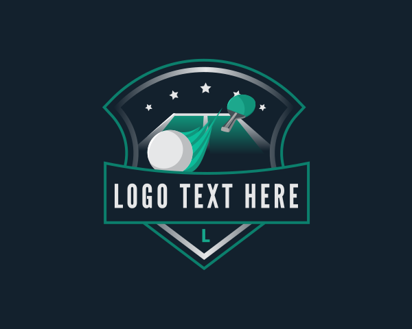 Badge - Table Tennis Sports Tournament logo design