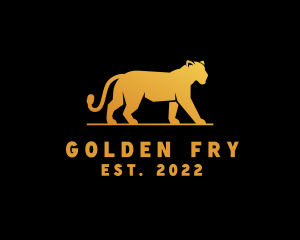 Golden Wild Jaguar logo design