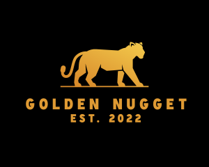 Golden Wild Jaguar logo design