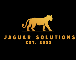 Jaguar - Golden Wild Jaguar logo design