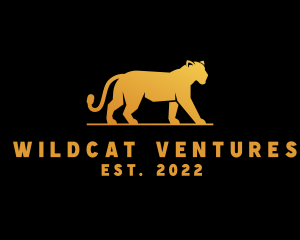 Golden Wild Jaguar logo design