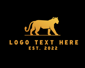 Feline - Golden Wild Jaguar logo design