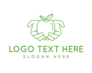 Hand - Nutrition Green Apple logo design