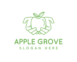 Nutrition Green Apple logo design