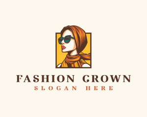 Fashion Woman Bandana logo design