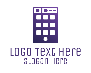 Pc Repair - Purple Smartphone App logo design