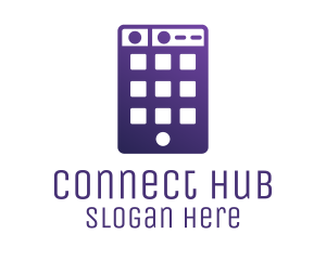 Contact - Purple Smartphone App logo design