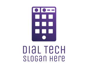 Dial - Purple Smartphone App logo design