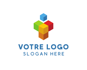 Marketing - Multicolor Digital Cube logo design