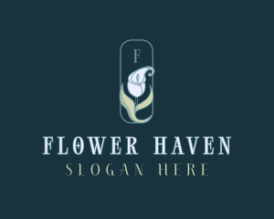 Floral Lily Flower logo design