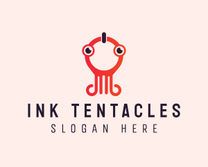 Tentacles - Marine Squid Character logo design