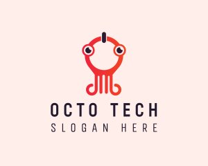 Marine Squid Character  logo design