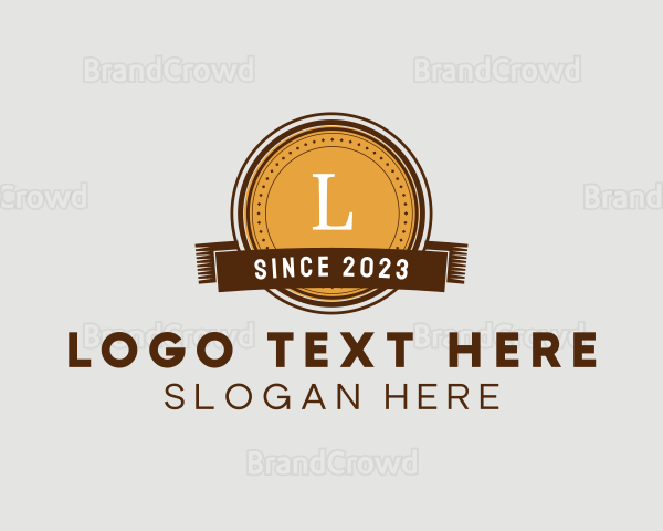 Elegant Coin Ribbon Logo