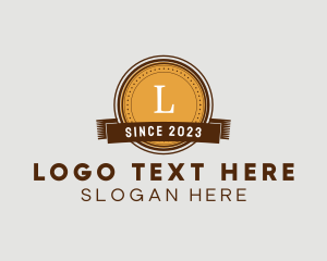 Emblem - Elegant Coin Ribbon logo design