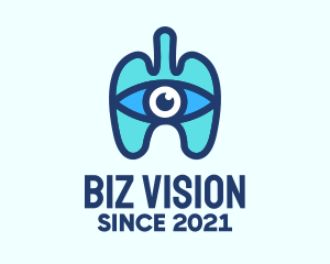 Blue Respiratory Eye Lungs logo design