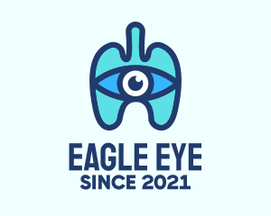 Blue Respiratory Eye Lungs logo design