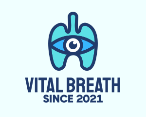 Blue Respiratory Eye Lungs logo design