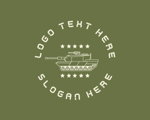 Task Force - Army Soldier Tank logo design