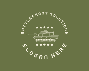Warfare - Army Soldier Tank logo design