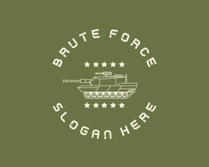 Army Soldier Tank  logo design