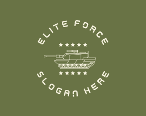 Army Soldier Tank  logo design
