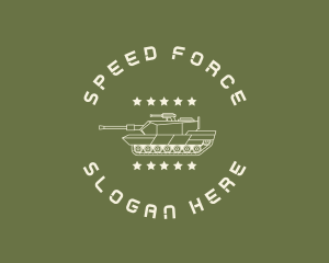 Army Soldier Tank  logo design