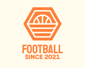 Orange - Orange Hexagon Basketball logo design